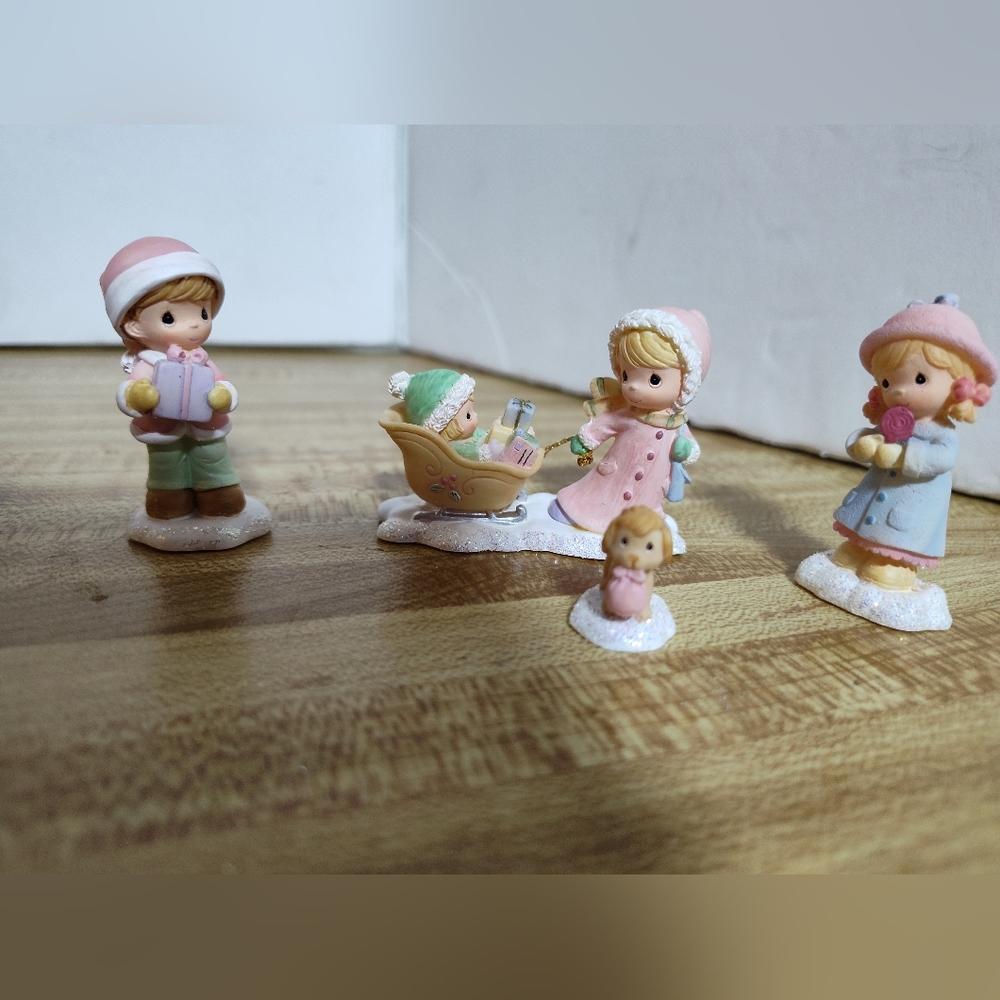 Hallmark Precious Moments 4-pc Miniatures Adorable Out Of Production Vtg 2002